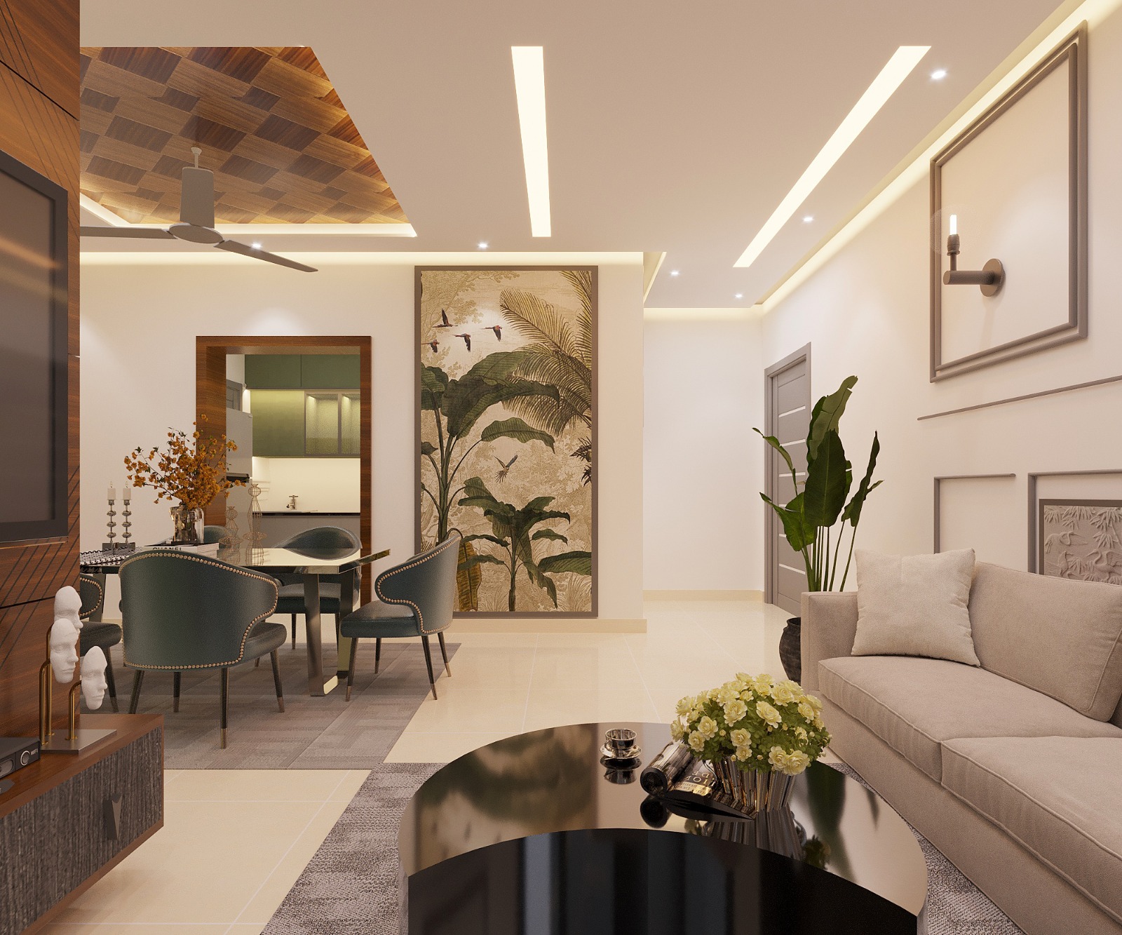 Elegant bedroom interior